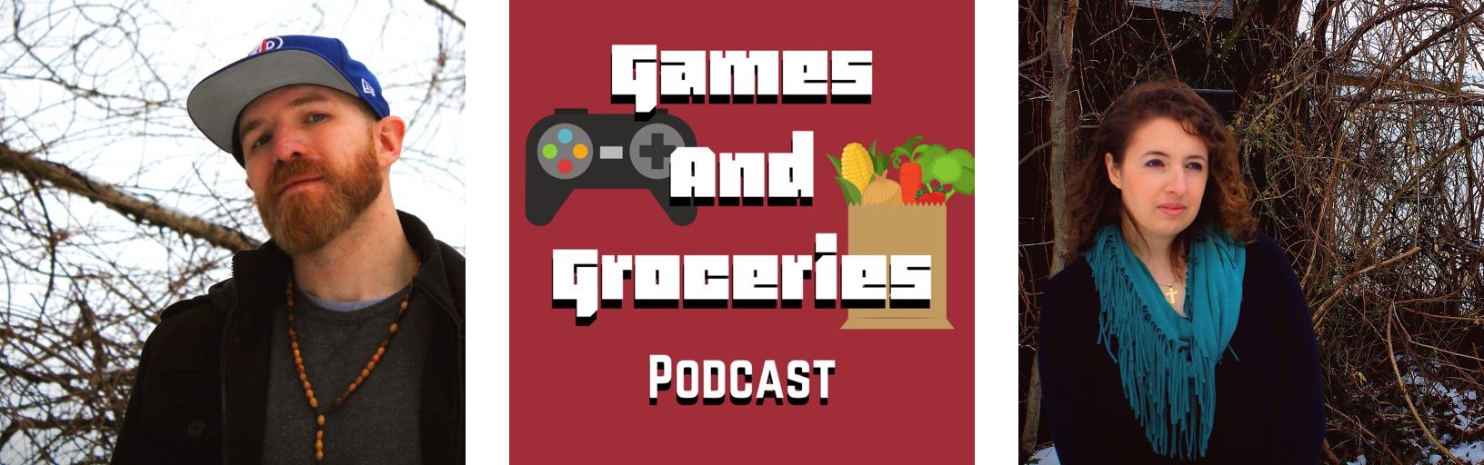 Adam and Liz, hosts of Games and Groceries