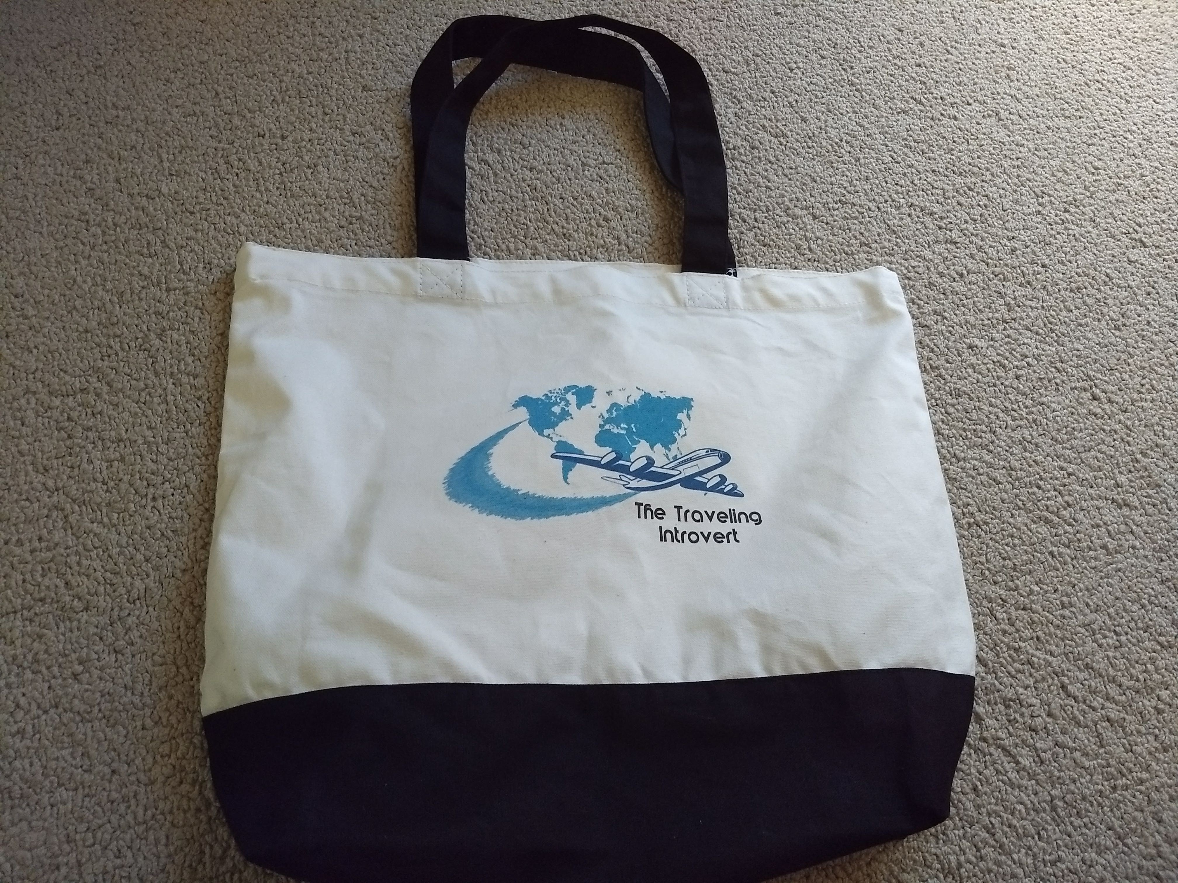 The Traveling Introvert tote bag